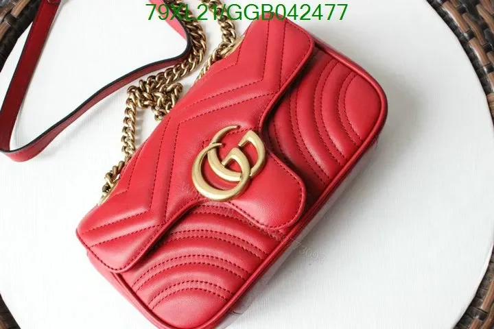 View 10 of Mini Gucci GG Marmont Bag in Red Matelassé Leather 768543