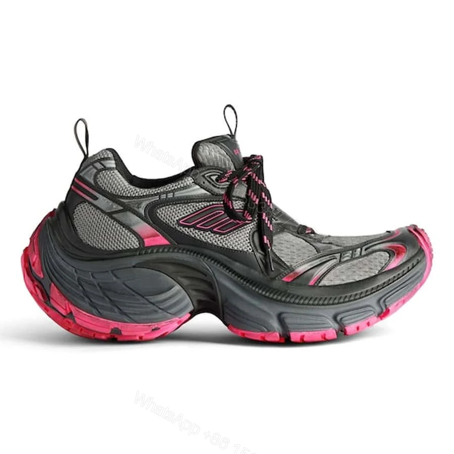 BALENCIAGA WOMEN’S 10XL SNEAKER IN GREY/PINK/BLACK – BB275 — view 1