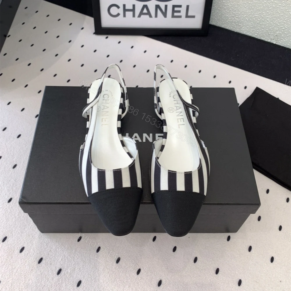 View 3 of 高仿Chanel*G31319B套腳露跟平底單鞋斑馬色免檢版