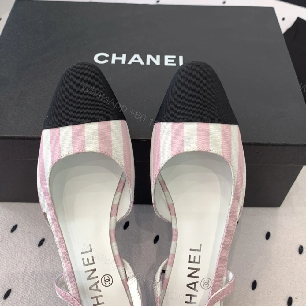 View 7 of 高仿Chanel*G31319A套腳露跟平底單鞋粉色免檢版