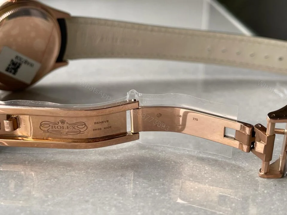 View 17 of Rolex Cellini Moonphase 50535 RG White Dial on Leather Strap Asia 3195 Mod