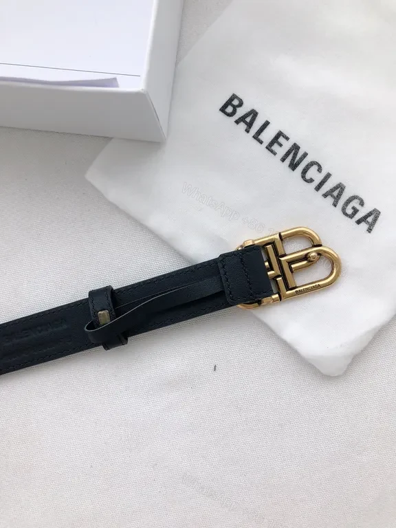View 4 of Black Leather Belt with Gold Buckle â€“ Signature Luxury Belt
