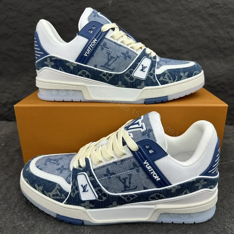 View 9 of Denim Monogram Sneaker: Luxe LV-Inspired Comfort, City Ready