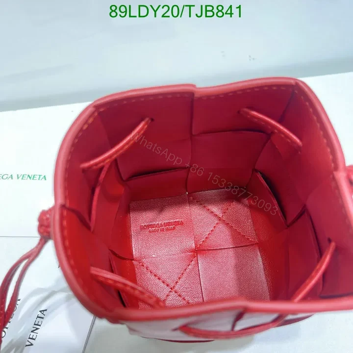View 11 of Bottega Veneta Red Cassette Bucket Shoulder Bag LK7475