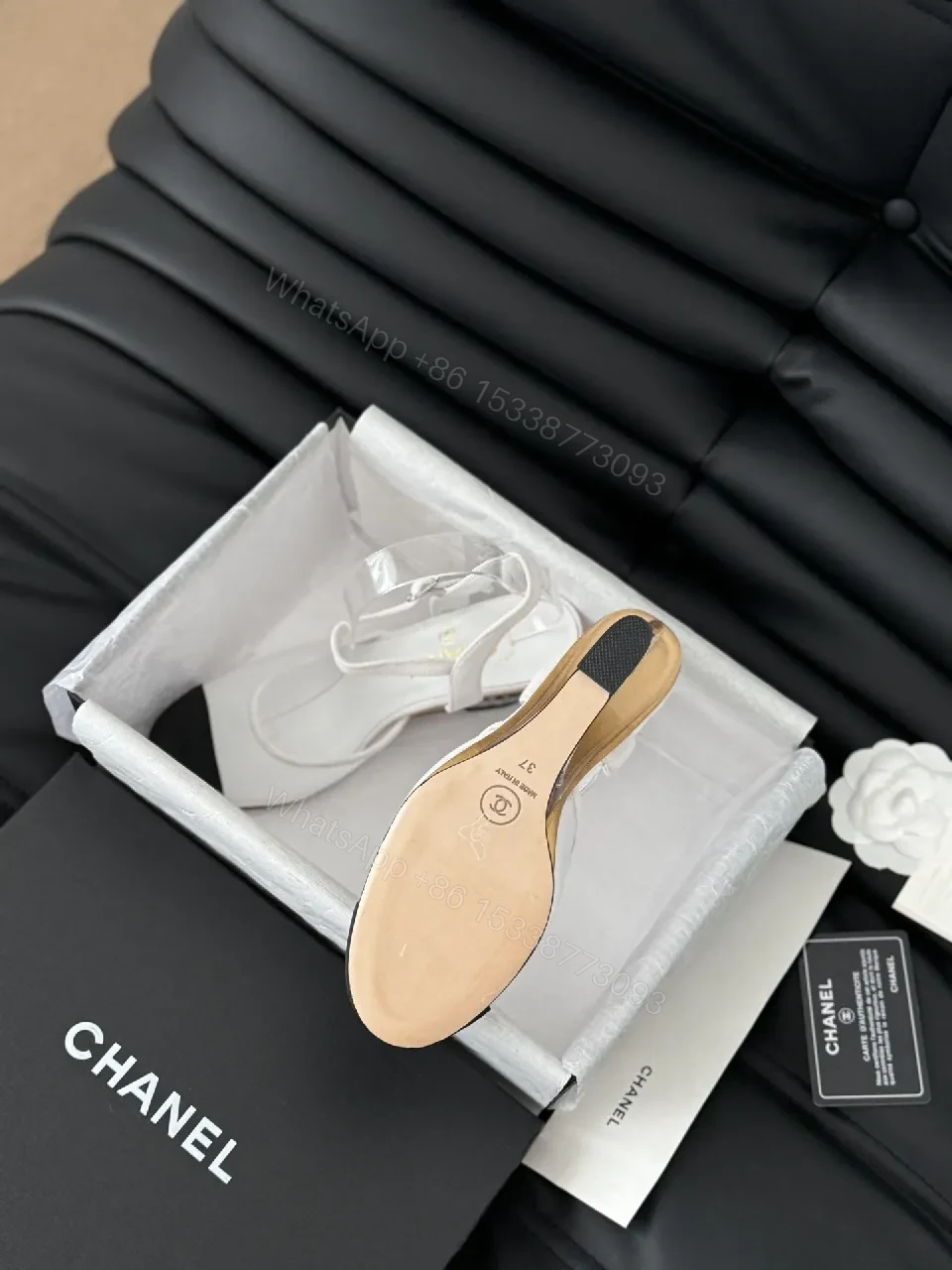 View 4 of Satin Slingbacks: Transparent Strap, Cushioned Comfort, Elegant Everyday Footwear