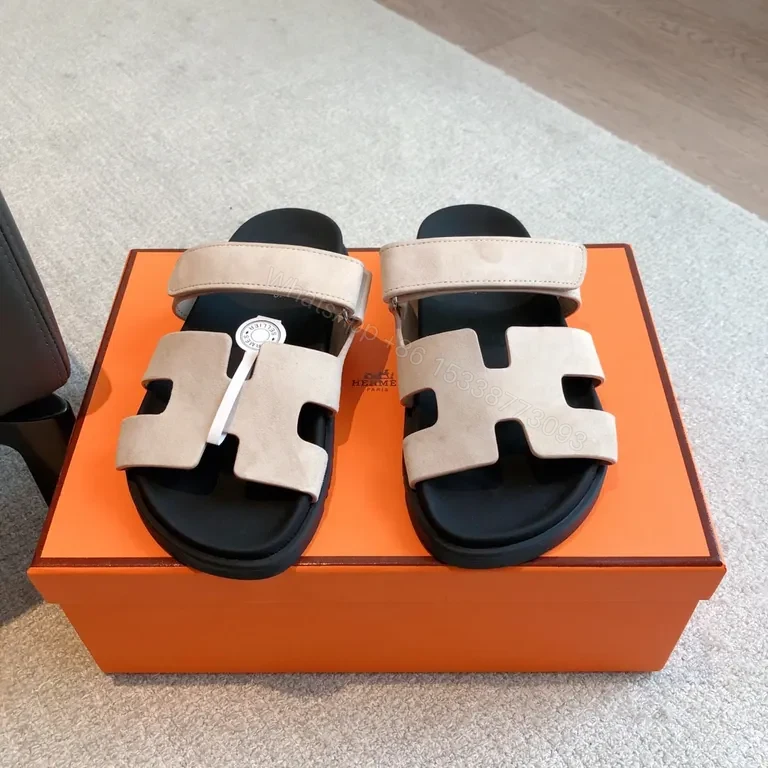 View 3 of Soft Sand Leather Sandals with Straps - All-Day Comfort