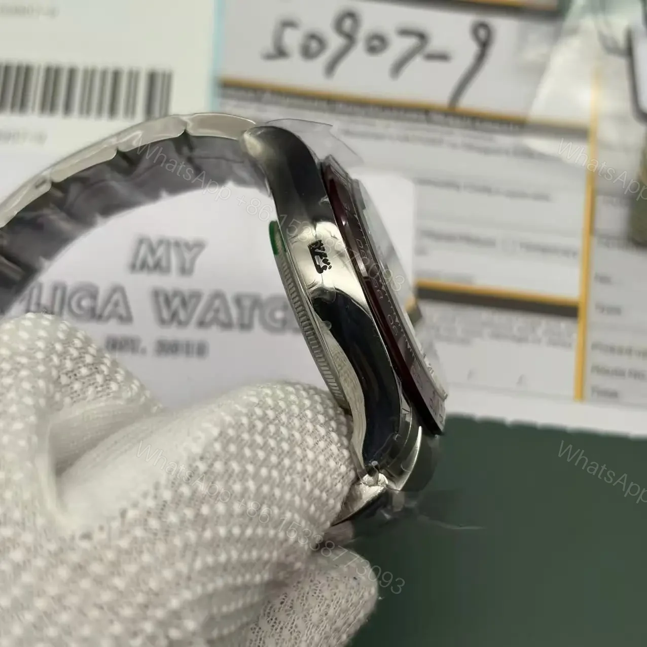 View 7 of Replica Rolex Daytona Ice Blue Arabic Dial Platinum Watch