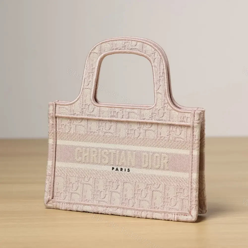 View 3 of 高仿Dior*BookTote系列手袋Oblique印花粉色免檢版