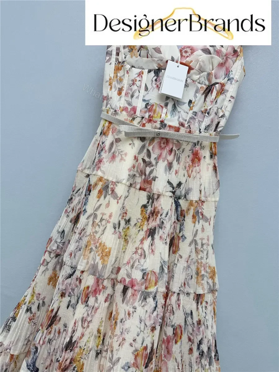 View 4 of Zimmermann Vintage Floral Print Strappy Dress