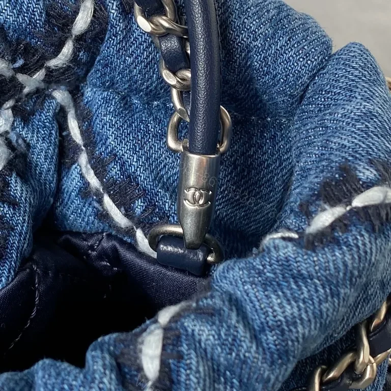 View 3 of Denim Quilted Chain Bag â€” Everyday Luxury, CHANEL-Inspired