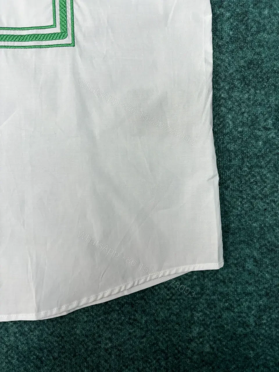 View 5 of White Cotton Shirt with Bonjour Tristesse Logo, Dior Style