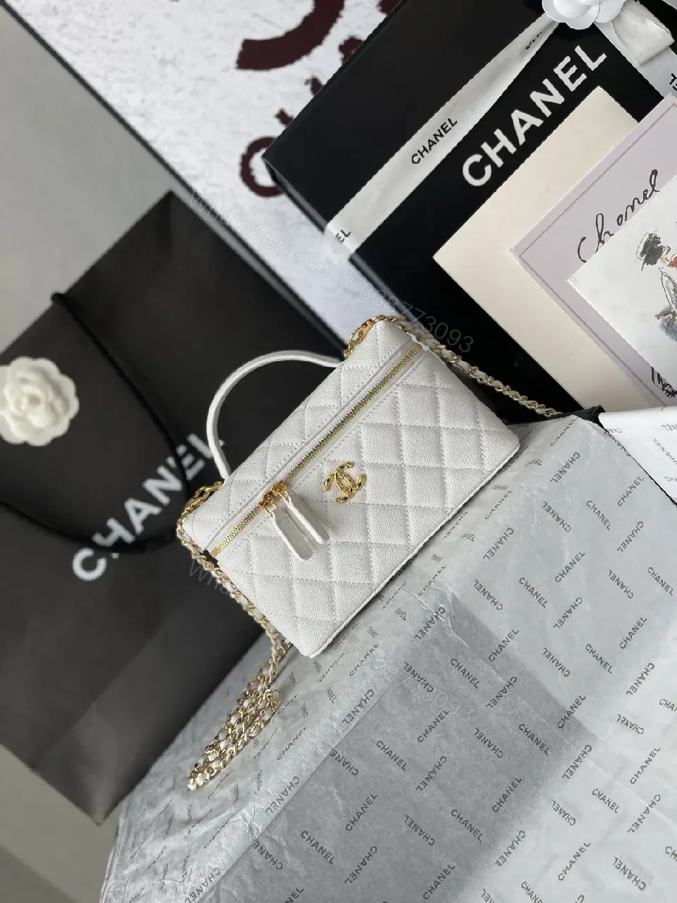 View 8 of Quilted Chic Mini Bag with Chain - Luxury Day-to-Night Accessory