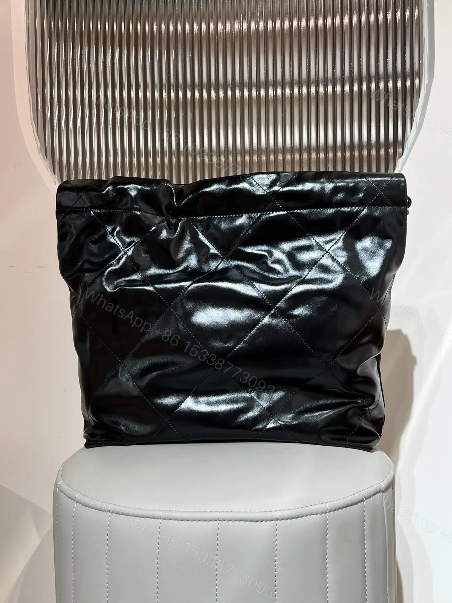 View 2 of Chanel 22 Bag Black with Black Hardware