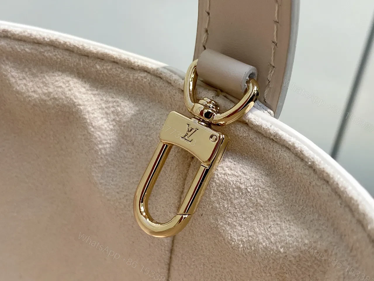 View 4 of Pastel Monogram Bucket Bag: Lux Everyday Elegance