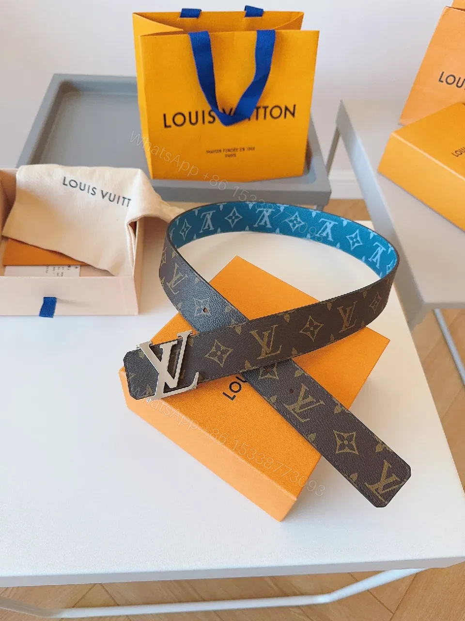 View 2 of Monogram Luxe Belt: Iconic Luxury Style, Adjustable Comfort