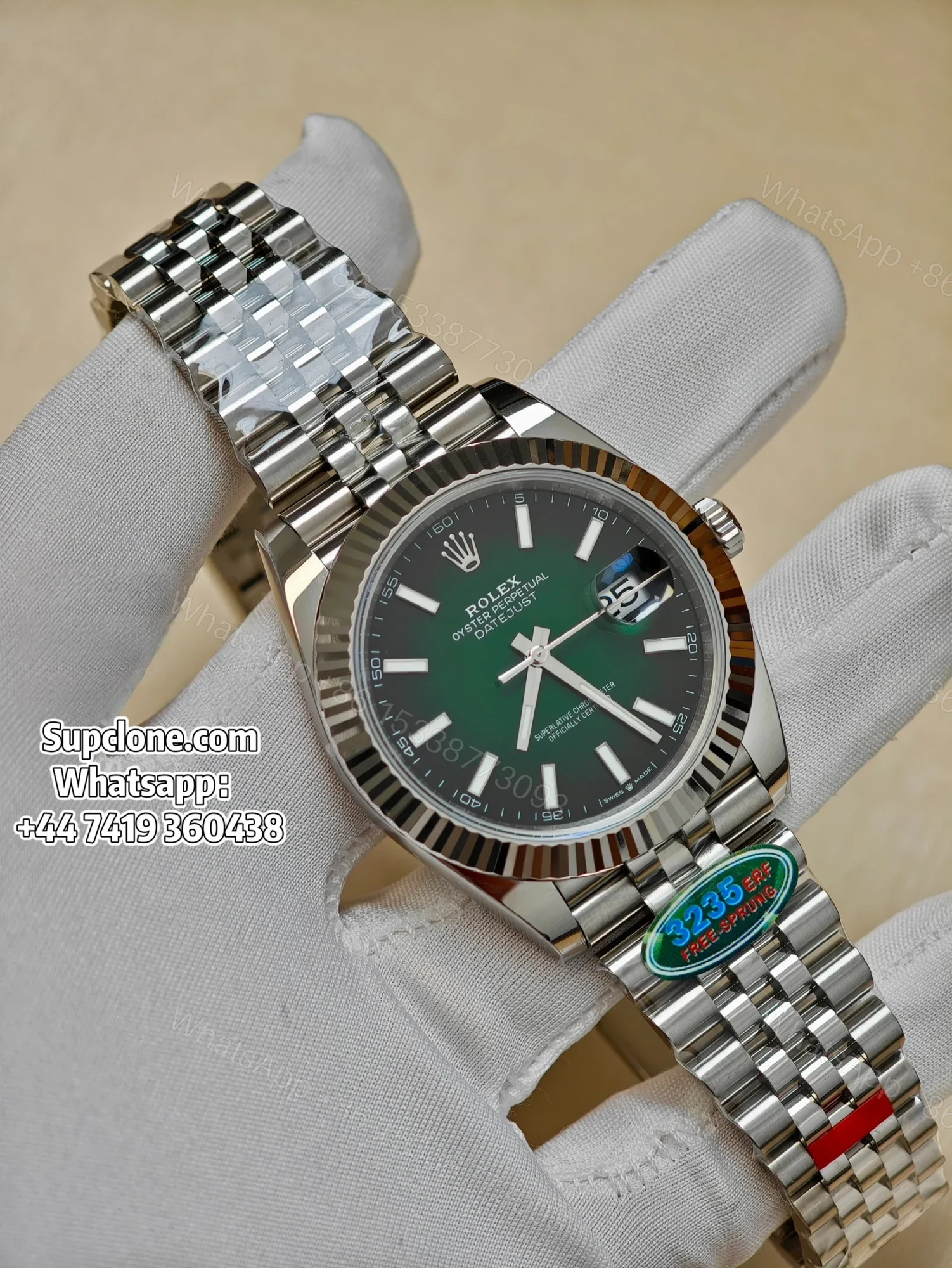 View 2 of Rolex Super Clone Watches 1:1 DateJust 41 m126334 Smoked Green