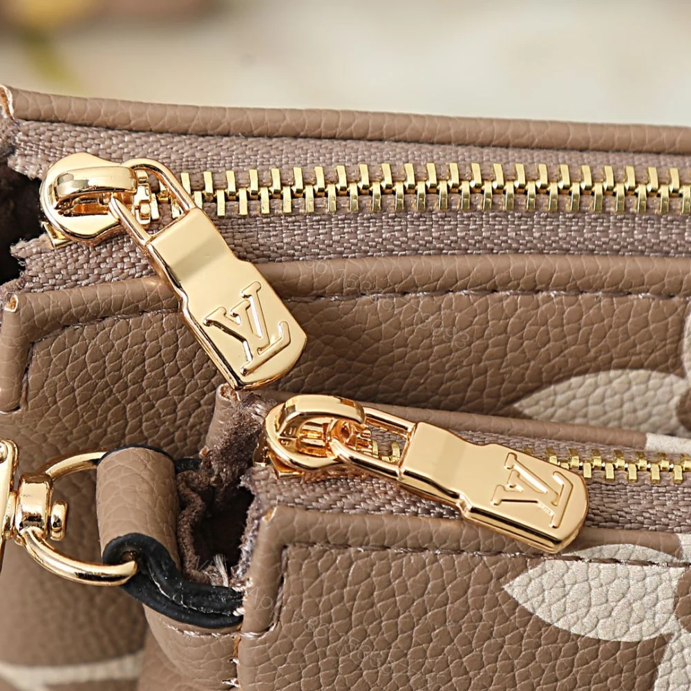 View 6 of Louis Vuitton Multi Pochette Accessoires Monogram Empreinte Greige 25Cm