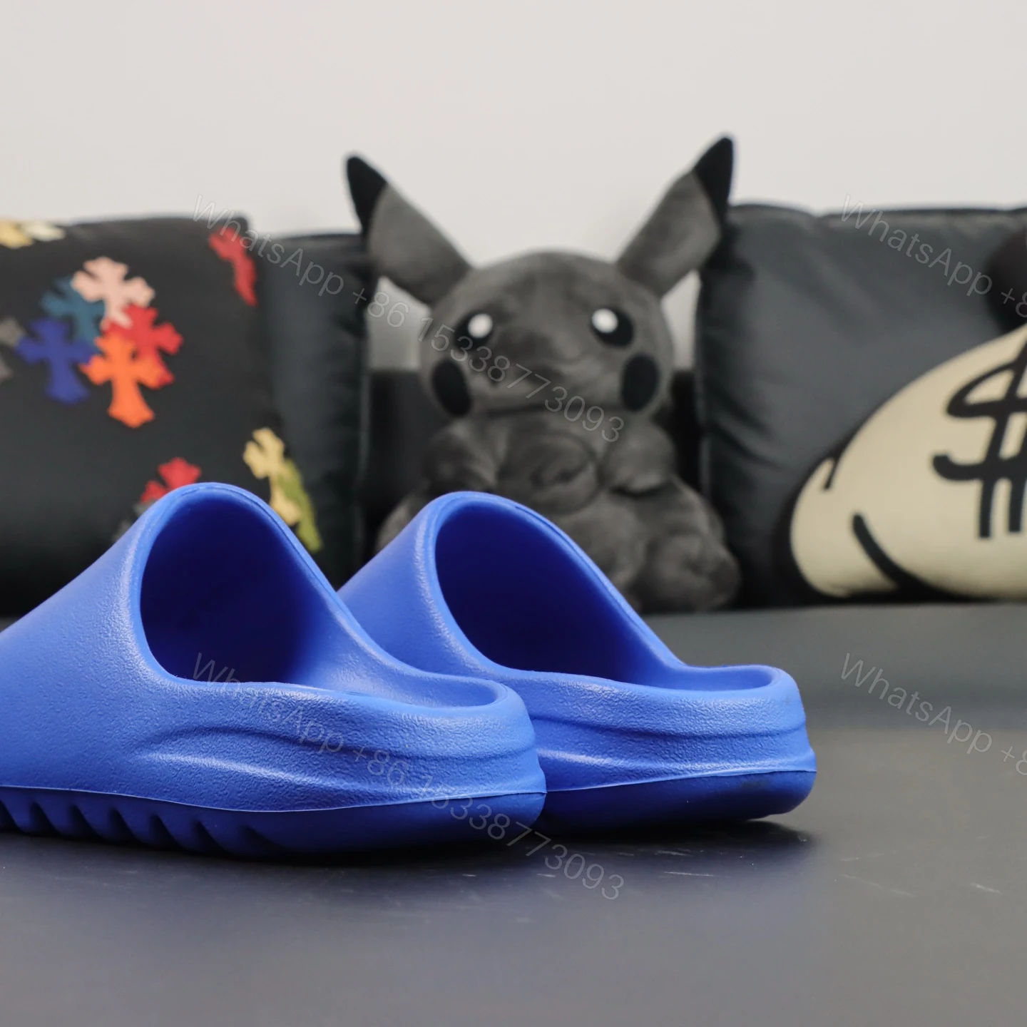 View 6 of UA Yeezy Slide “Azure” Blue Reps