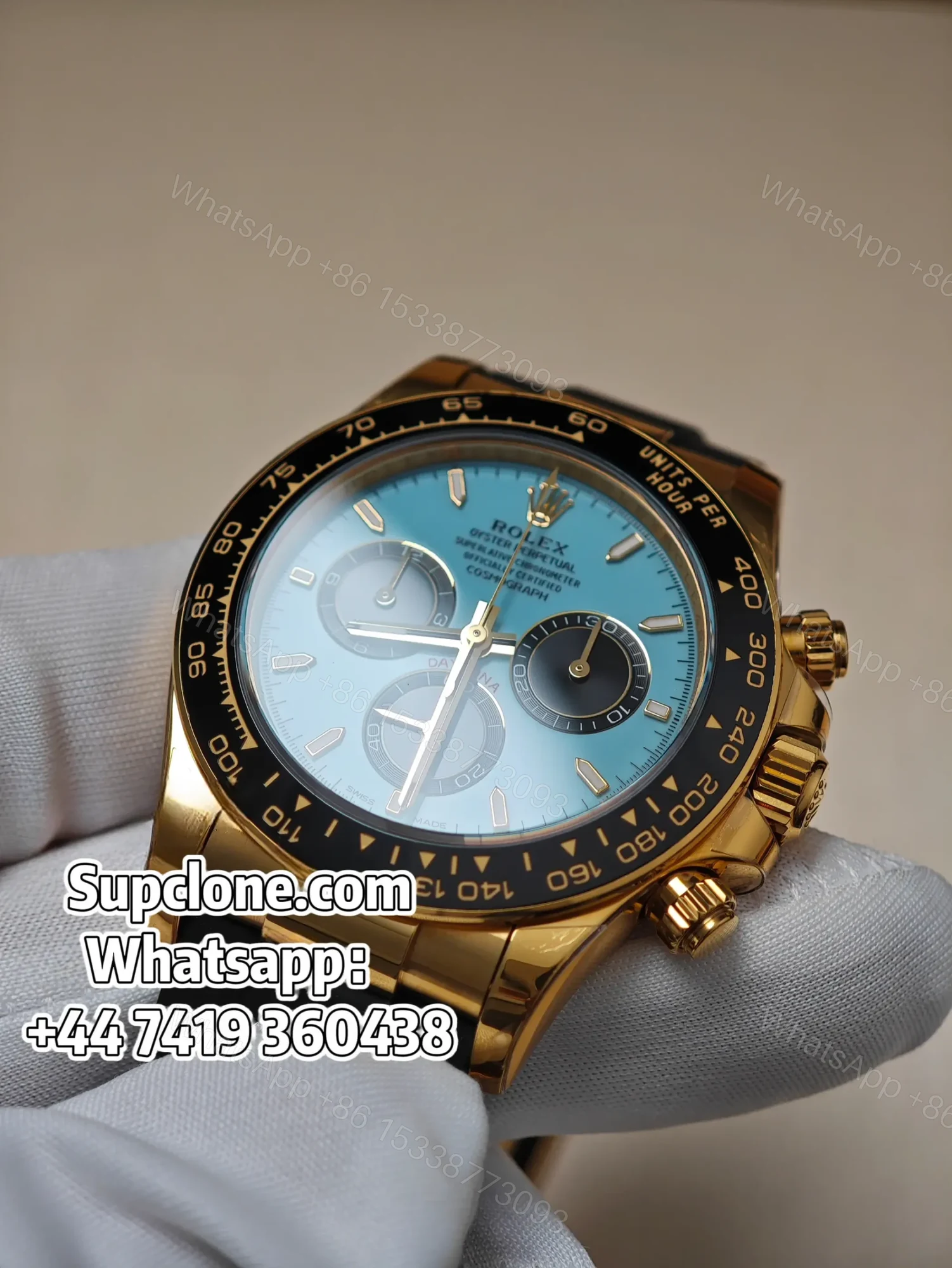 View 5 of Rolex Super Clone Daytona M126518LN-0014 Tiffany Blue Dial 4131 Movement