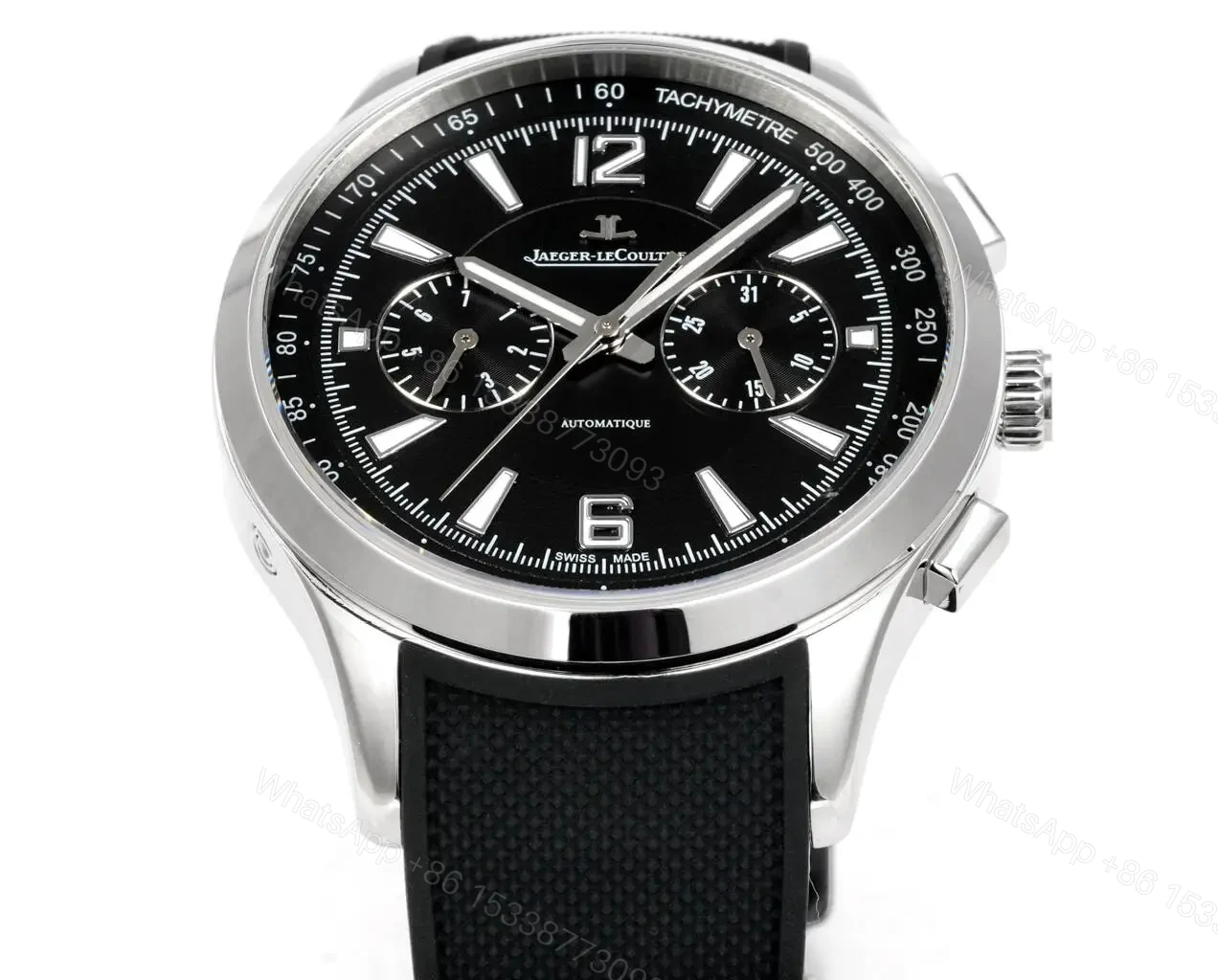 View 5 of Jaeger LeCoultre Black Chronograph Watch Rubber Strap Ultimate 42MM JLC-POL-CHRONO-BLK-RUB-42