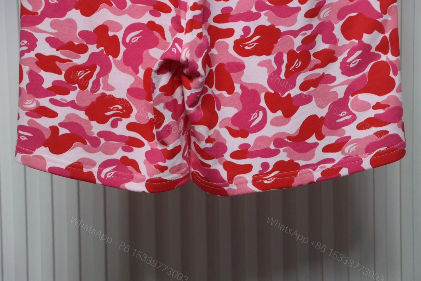 View 8 of Bape Camo Shark Shorts Pink