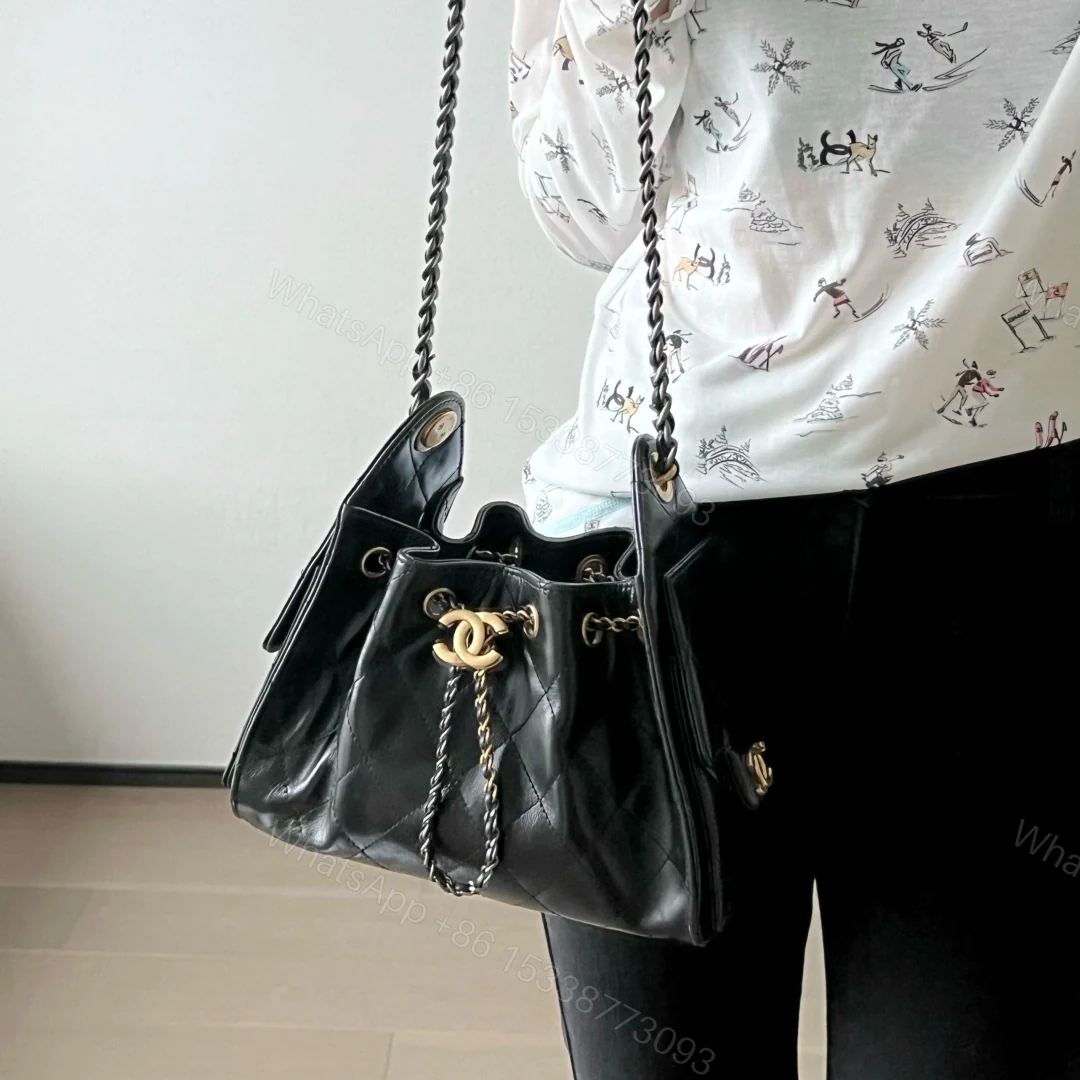 View 25 of 高仿Chanel*26C/25Bag系列AS5631鴛鴦皮穿鏈手袋Mini黑色免檢版