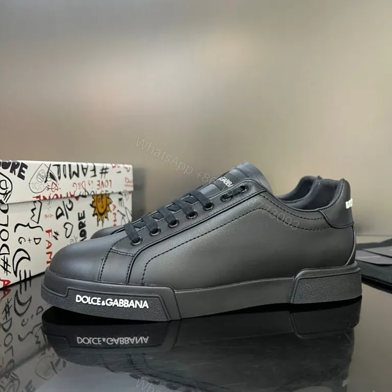 View 3 of All-Black Leather High-Tops: Subtle Luxury Everyday Sneakers