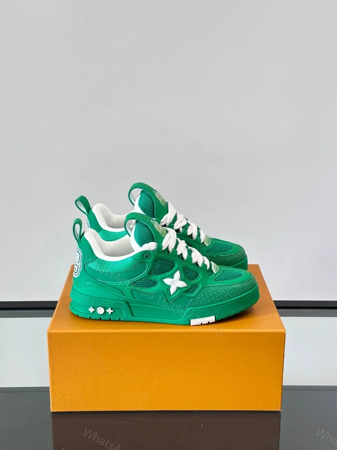 LV Men Green Mesh Sneakers — view 1