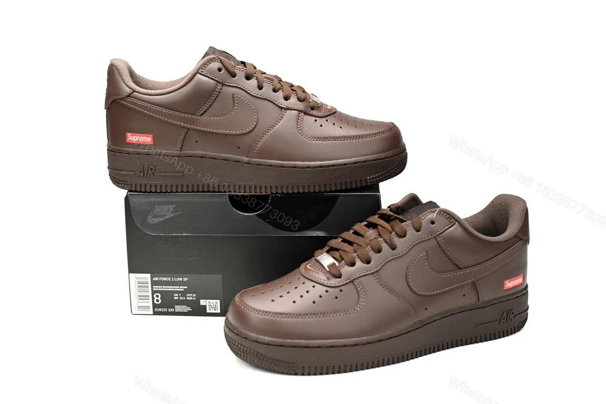 View 2 of Supreme x Air Force 1 Low Baroque Brown CU9225-200