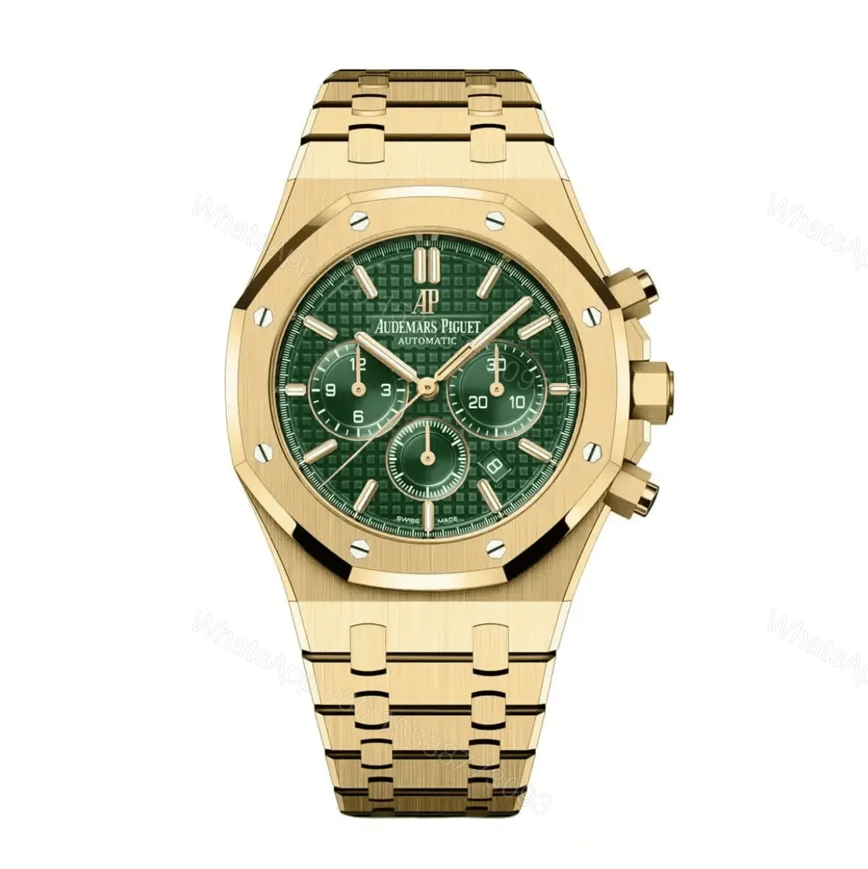 Audemars Piguet Yellow Gold with Green Dial Replica — view 1