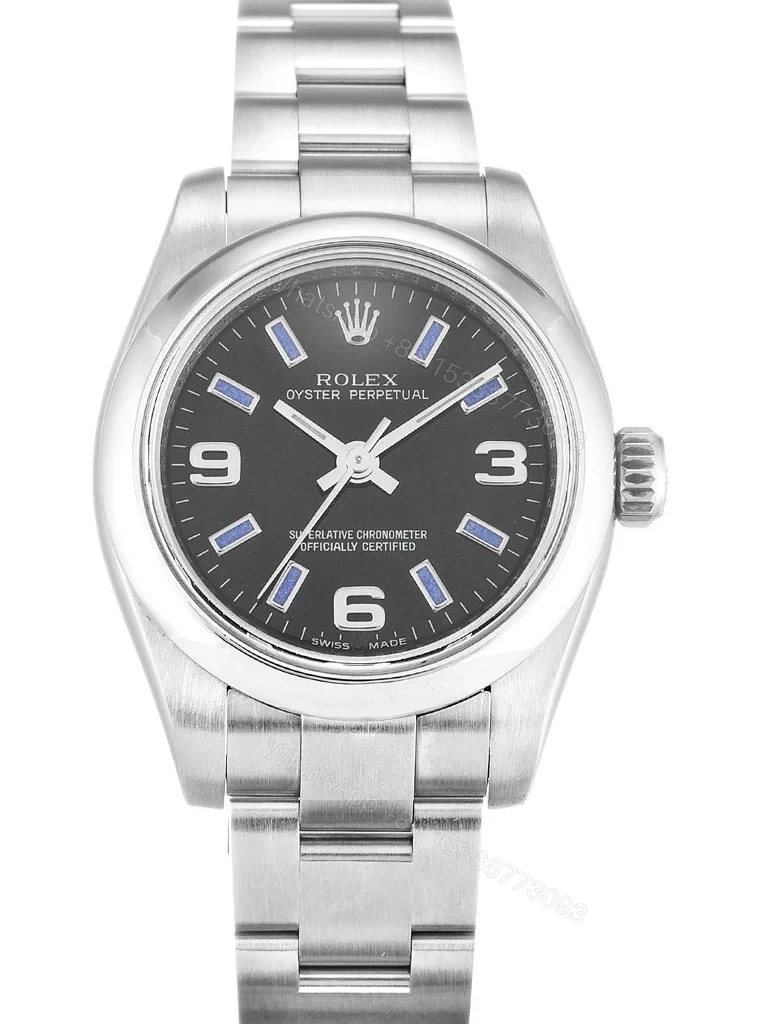 Replica Rolex Oyster Perpetual Lady Black Dial 176200 26 mm — view 1