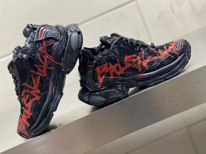 View 2 of BALENCIAGA MEN’S RUNNER GRAFFITI TRAINERS – BB219