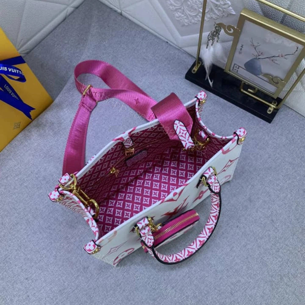 View 9 of Louis Vuitton Onthego PM Bag Pink 25Cm M22976