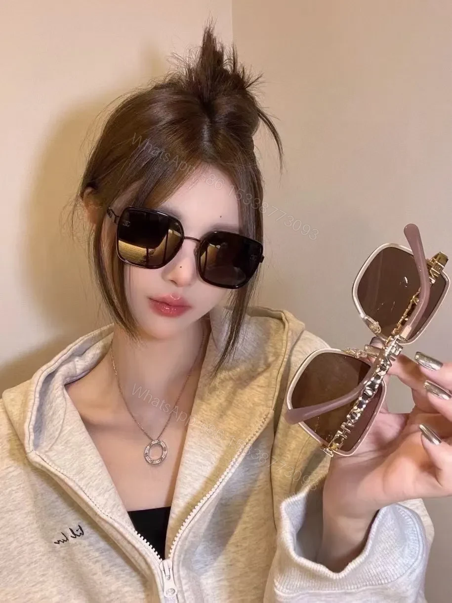 View 7 of Tortoiseshell Square Sunglasses with Gold Accents, Luxe Style