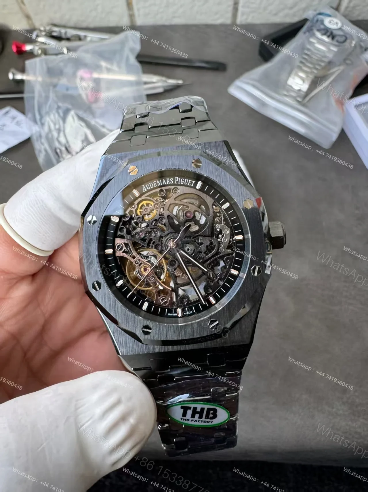 View 4 of Audemars Piguet Super Clone Royal Oak 15407 Ceramic Skeleton Dial 41MM