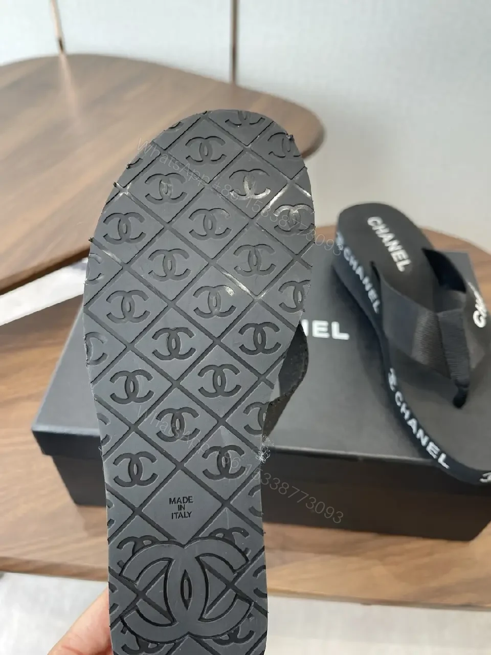 View 7 of Minimalist Black Luxe: Couture-Inspired Flip-Flops with Subtle Logo