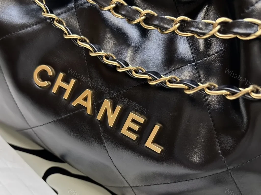 View 3 of Chanel Quilted Black Leather Shoulder Bag with Gold Chain - Luxury Everyday Carry