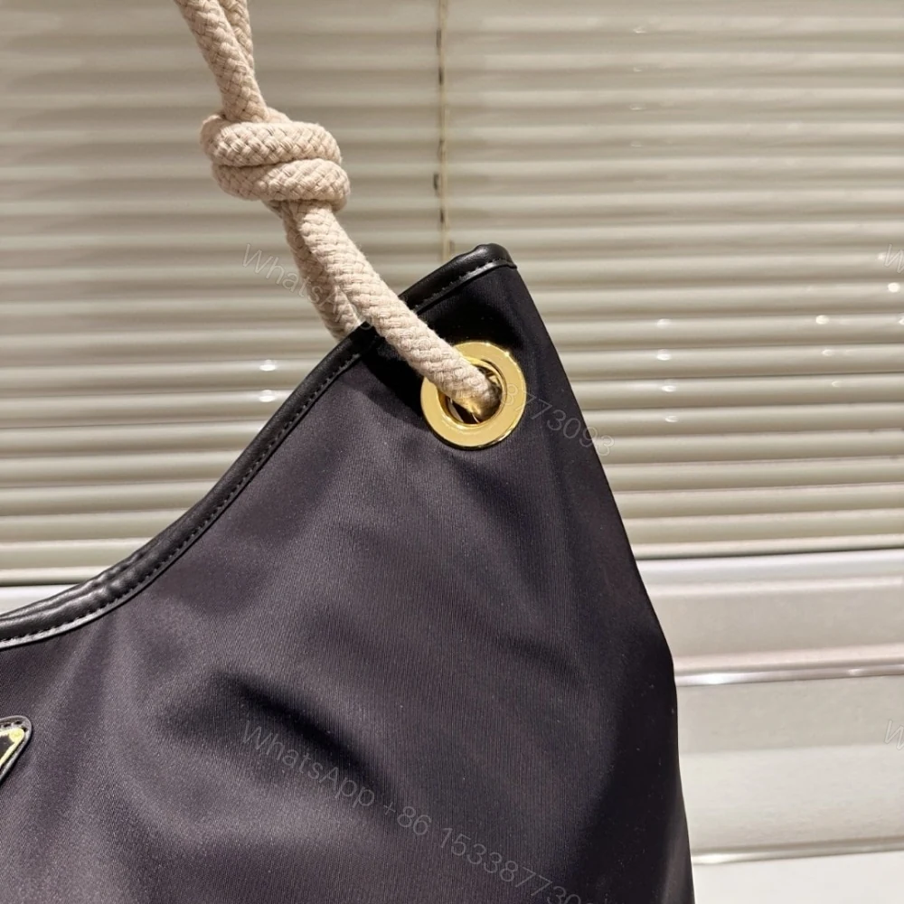 View 4 of PRADA MARINER LARGE RE NYLON SHOULDER BAG BLACK 48CM 1BC244 2HG8 F0002 V OOO