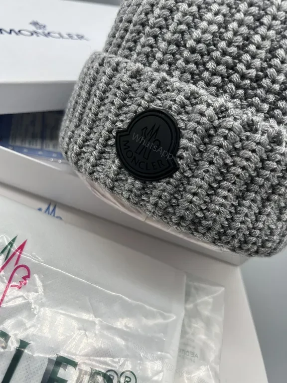 View 7 of Premium Knit Beanies: Wool-Blend, Moncler Badge, 4 Colors, Set