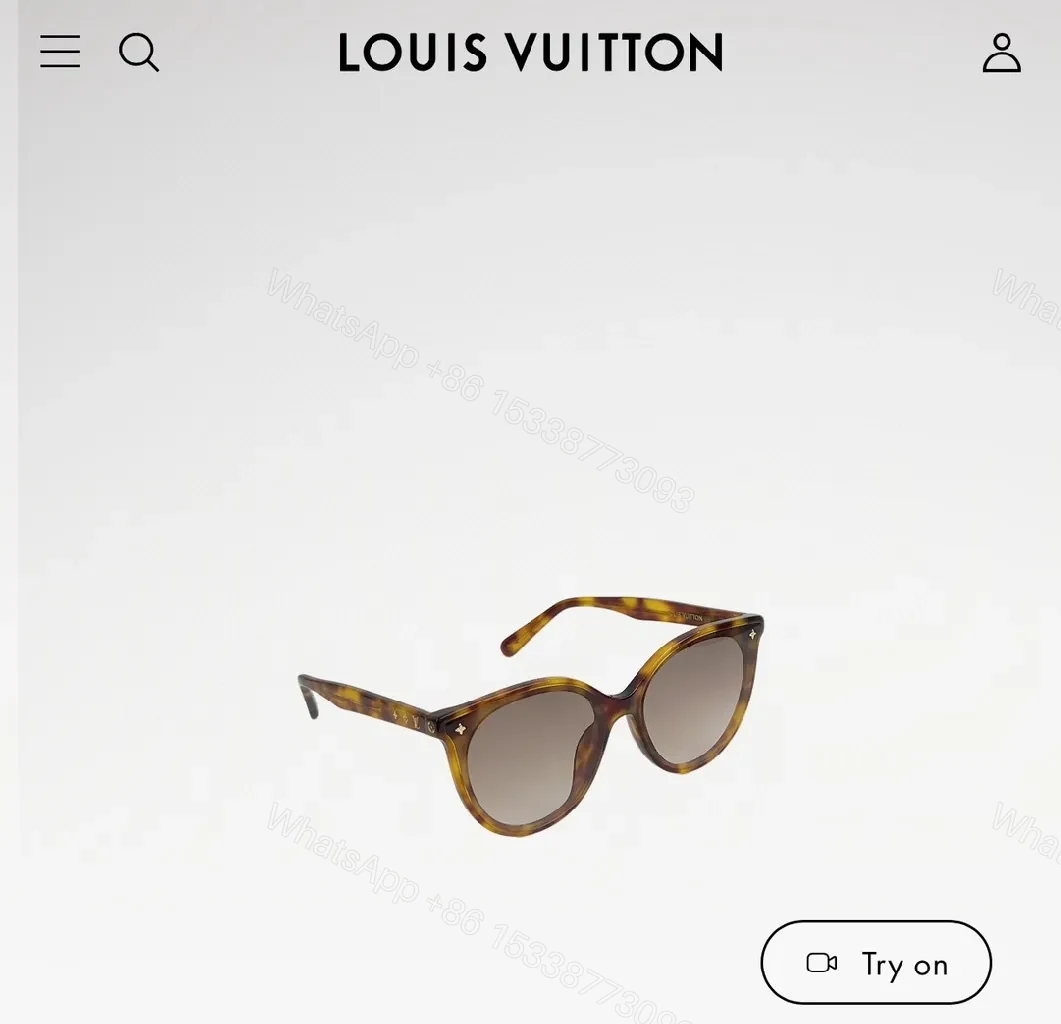 View 6 of Tortoise Frame Sunglasses with LV Detailing, Lightweight, UV400