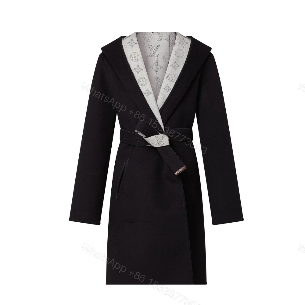 Louis Vuitton Reversible Mahina Monogram Wrap Coat Black — view 1