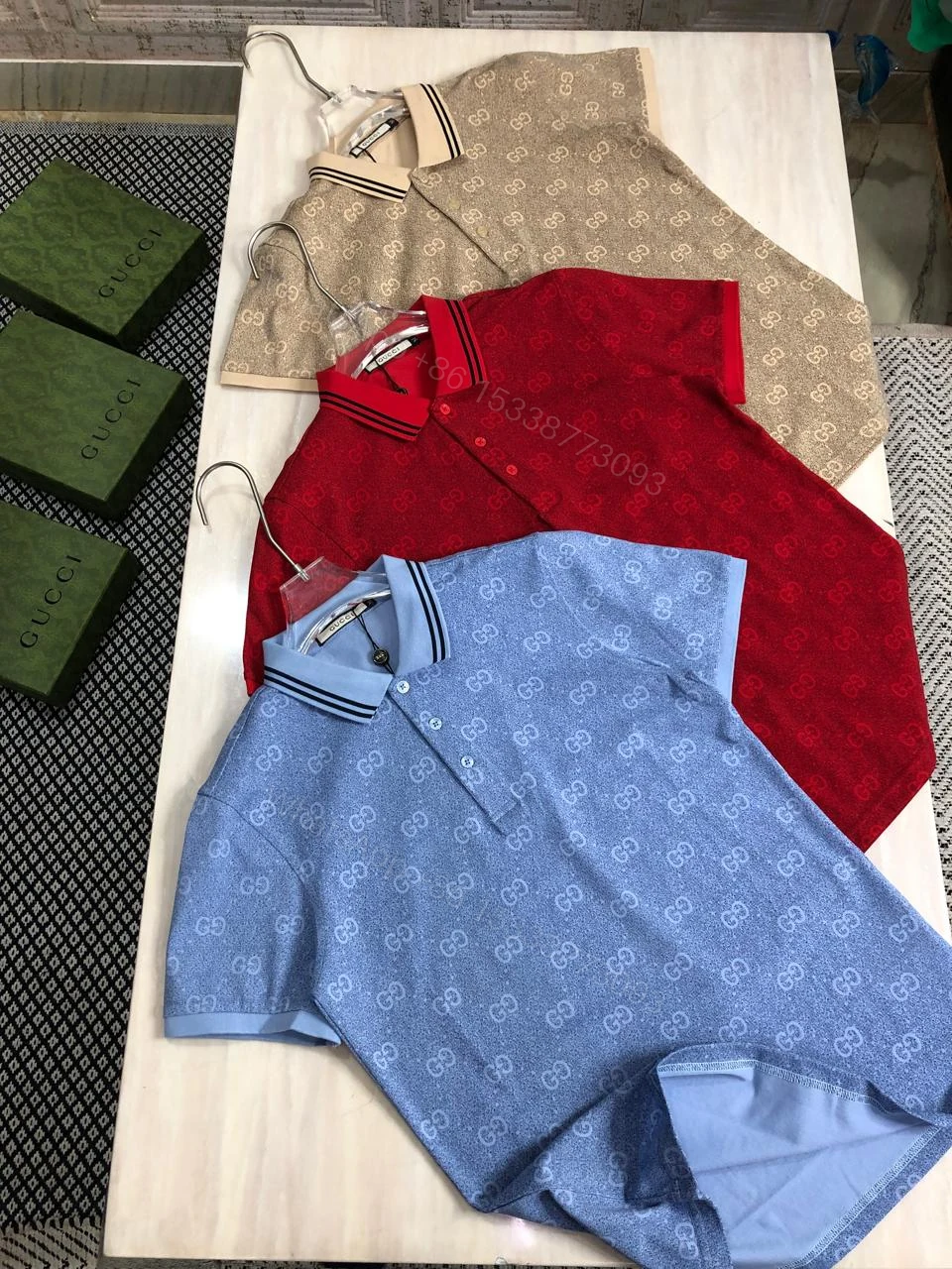FIRST COPY GUCCI IMPORTED LYCRA POLOS — view 1