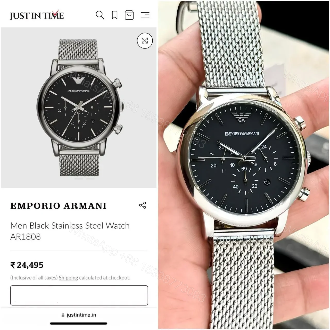 Emporio Armani Silver Luigi Collection — view 1