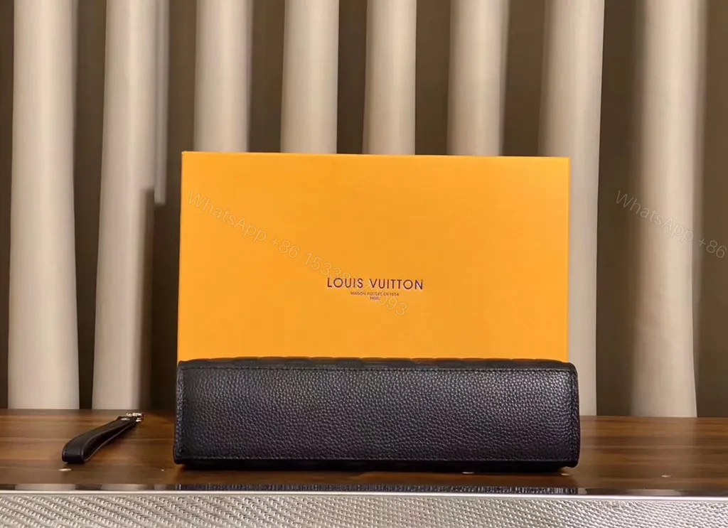 View 2 of Chic Damier Clutch Wallet: LV-Inspired, Card Organizer