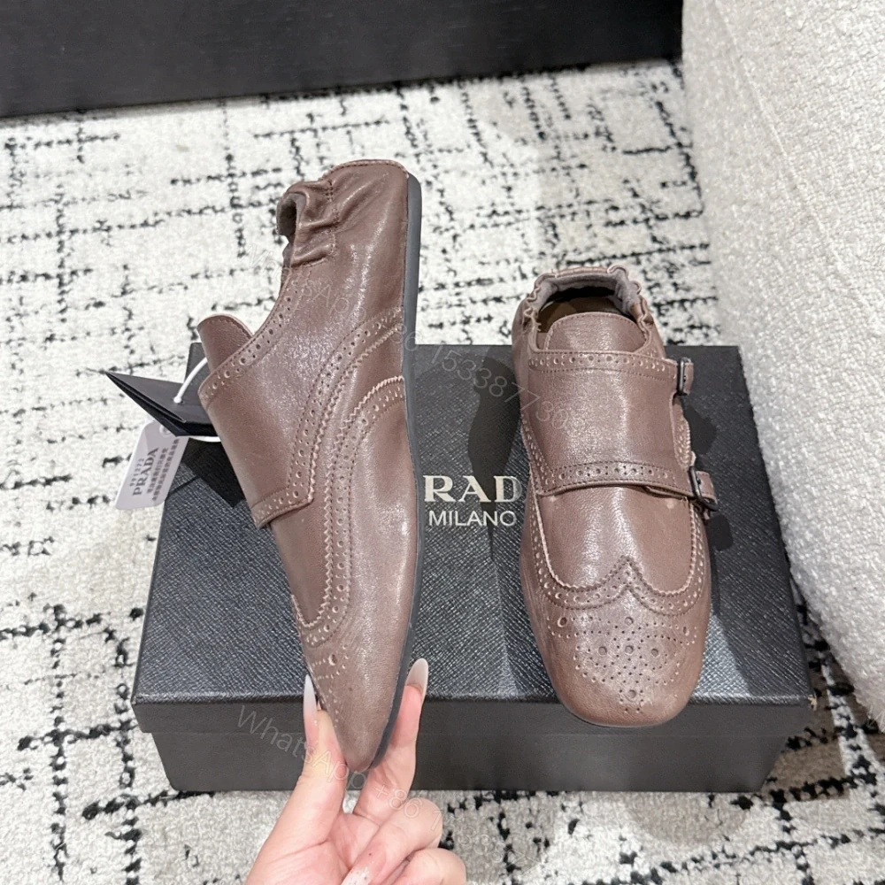 View 3 of 高仿Prada*2EG469B小牛皮懶人鞋朱潤色免檢版