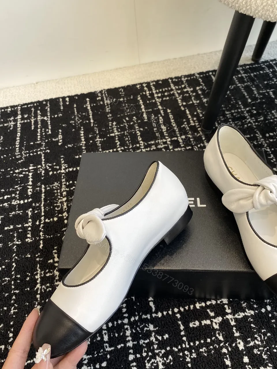 View 9 of Two-Tone Knot Ballet Flats - Comfort Luxe Everydaywear