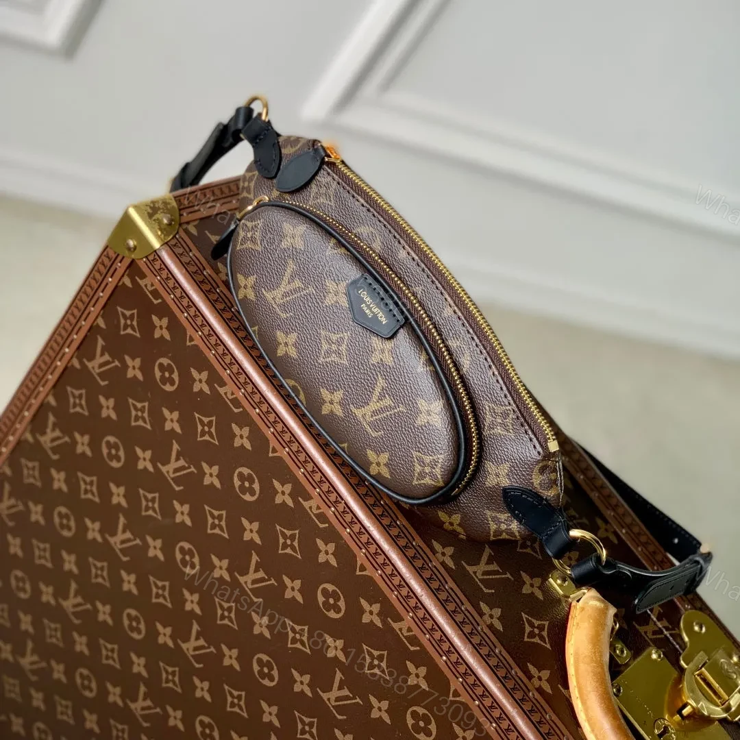 LV KEEPIT BUMBAG 29 IN BROWN DAMIER AZUR COATED MONOGRAM CANVAS — view 1