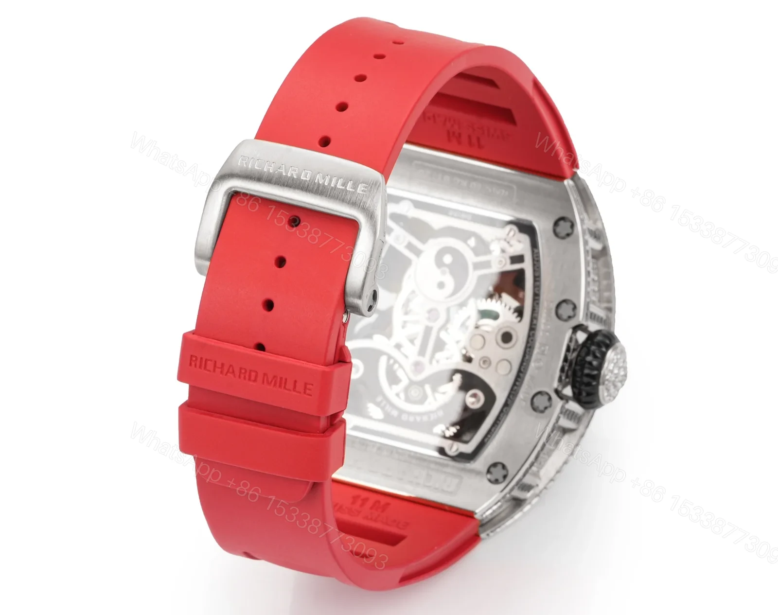 View 8 of Richard Mille RM S10 Koi Tourbillon Red Gold Diamond Red Strap Edition RMS10-KOI-RD