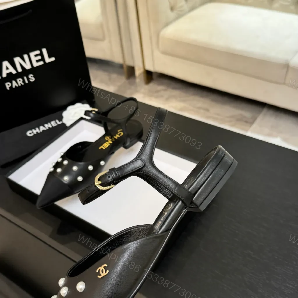 View 2 of Sophisticated Studded Slingback Pumps: Black Leather, Luxe Style