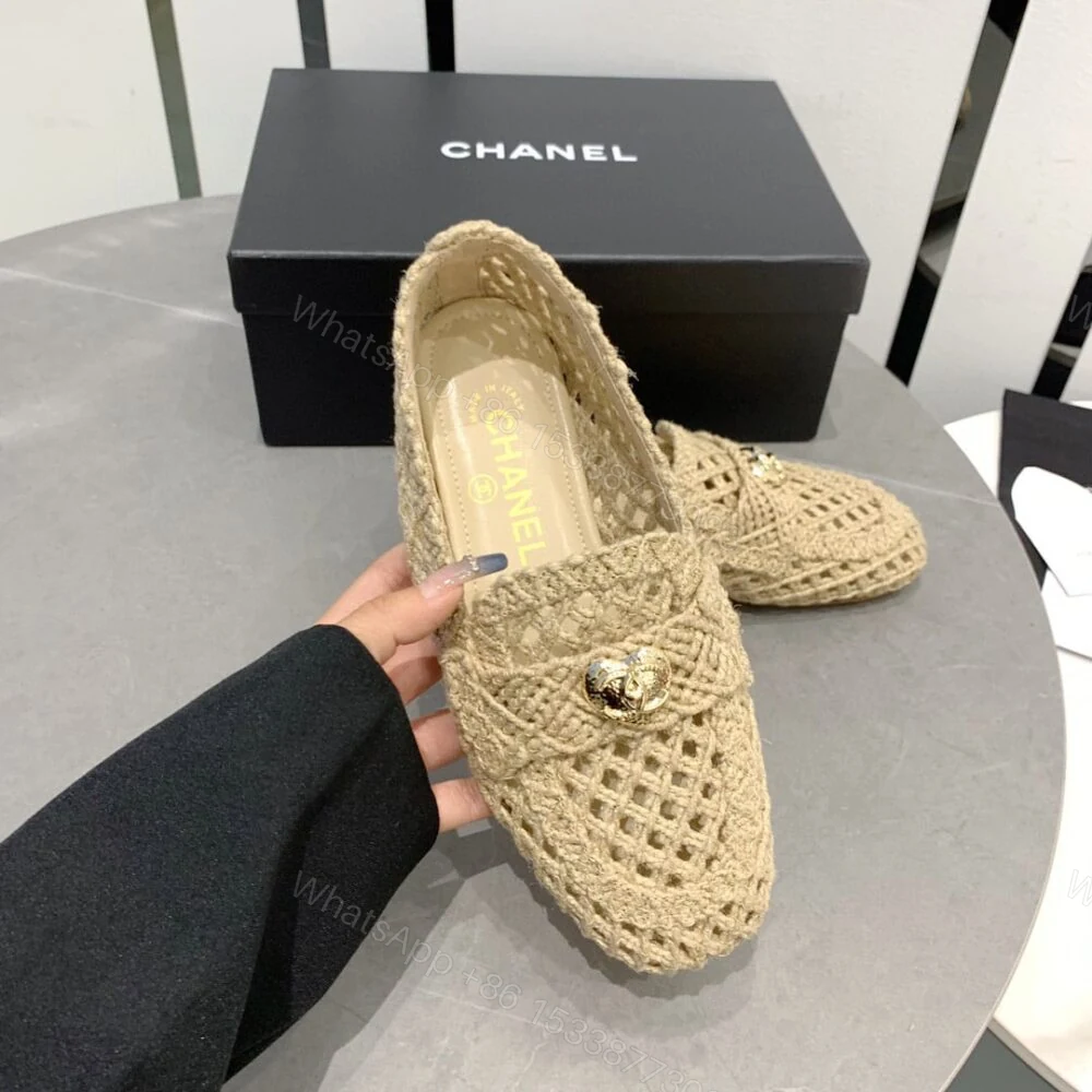 View 5 of Chanel CC Cap Toe Slip On Loafers White
